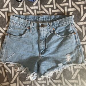 PacSun Light Blue Distressed Jean Shorts